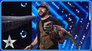 Ranger performs Gangnam Style with DINOSAUR pals  Unforgettable Audition  Britain’s Got Talent [upl. by Oakie]