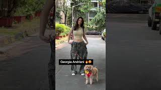 Georgia Andriani🔥😍 papped in Bandra Today georgiaandriani viralshortvideo bollywoodcelebritynews [upl. by Haramat]