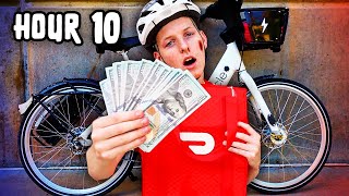 I Did DoorDash ON BIKE For 12 HOURS STRAIGHT [upl. by Blount]