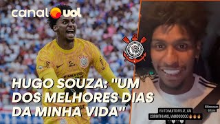 HUGO SOUZA CELEBRA PERMANÊNCIA DEFINITIVA NO CORINTHIANS ‘UM DOS MELHORES DIAS DA MINHA VIDA [upl. by Bajaj347]