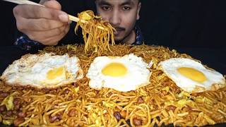 ASMR EATING VEGETABLE CHOWMEIN WITH SUNNY SIDEUP EGG CHOWMEIN EATING SHOW EATING ASMR MUKBANG [upl. by Dehlia264]