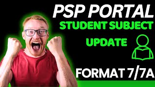 PSP PORTAL STUDENT SUBEJCT UPDATE KAISE KARE  PSP PORTAL FORMAT 77A FILL KARE 2024 [upl. by Jeniece446]