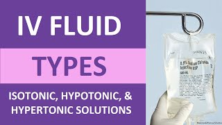 IV Fluid Types amp Uses Nursing IV Therapy Isotonic Hypertonic Hypotonic Solutions Tonicity NCLEX [upl. by Desdemona]