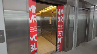 Thyssen Krupp MRL traction lifts  ICA Maxi Supermarket in Solna SE [upl. by Pigeon]