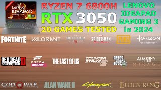 Lenovo IdeaPad Gaming 3  Ryzen 7 6800H RTX 3050  Test in 20 Games [upl. by Yddur]