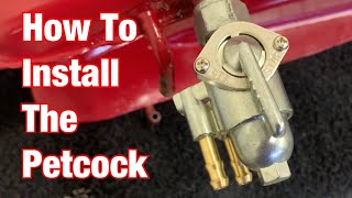 How To Install The Petcock On A Motorcycle Part 186 [upl. by Ahsirpac]