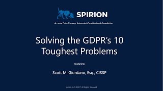 Solving the GDPRs 10 Toughest Problems [upl. by Thain]