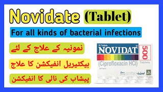 Novidat Tablet Ciprofloxacin Syrup 500mg 250mg Uses Side Effects Urdu Hindi [upl. by Chelsy]