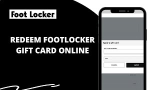 How To Redeem Footlocker Gift Card Online 2022 Footlockercom [upl. by Ayanat]