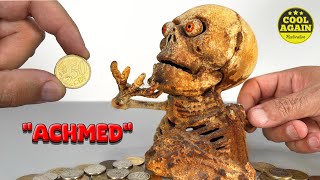 Hungry Skull  Mechanical Coin Bank Restoration [upl. by Akcimat]