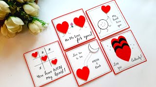 5 DIY Valentines Day Card Ideas  CUTE Greeting Cards Ideas  Handmade Cards for Valentines Day [upl. by Dilisio]