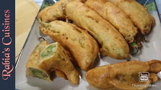 Mirch Pakora  Rabias cuisines [upl. by Ziom526]