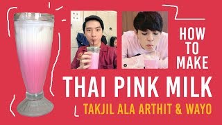 How to Make Thai Pink Milk from Sotus and 2 Moons The Series [upl. by Nereen300]