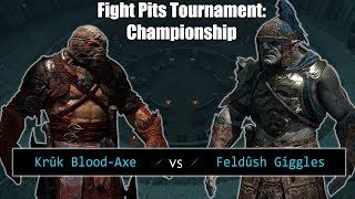 Fight Pits Tournament Championship  Middle Earth Shadow of War  Kruk Blood Axe vs Feldush Giggles [upl. by Jonathon]