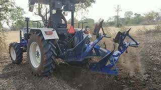 Swaraj 744 FE 48 hp 4wd with 2mb plough 🚜💪 [upl. by Edbert]