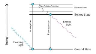 Jablonski Diagram FLUORESCENCEPHOSPHORESCENCEVIBRATIONAL RELAXATION INTER SYSTEM CROSSING [upl. by Sima199]