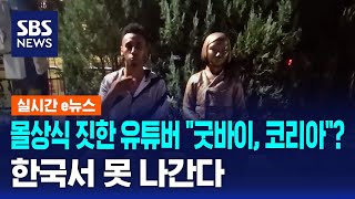 몰상식 짓한 유튜버 quot굿바이 코리아quot…한국서 못 나간다  SBS  실시간 e뉴스 [upl. by Navada]