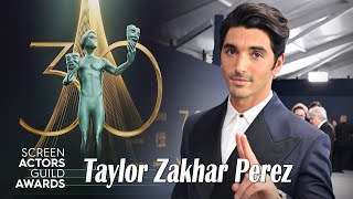 A Day with Taylor Zakhar Perez at SAG Awards 2024 Interview  테일러 자카르 페레즈 SAG 시상식 인터뷰 12 [upl. by Peppi884]