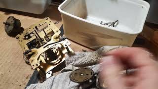 Haller mantel clock movement disassembly [upl. by Janice]