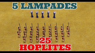 Age of Mythology 5 Lampades vs 25 Hoplites [upl. by Drwde]