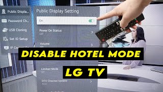 LG Smart TV How to Disable Hotel Mode [upl. by Ikuy]