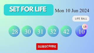 Set Forlife Draw Results on Mon 10 Jun 2024 The National Lottery UK [upl. by Llenrup398]