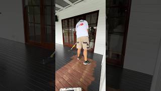 Painting Deck in Black 😃blackdeck blackpaint paintingvideo [upl. by Demb354]