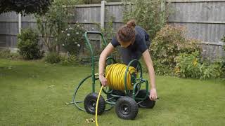 How to attach the HydroSure 150m Heavy Duty Hose Reel Cart with Basket to the tap [upl. by Kal]