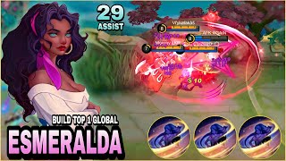 100 Unstoppable Esmeralda Unlimited Shield  Build Top 1 Global Esmeralda  MLBB [upl. by Auqkinahs]