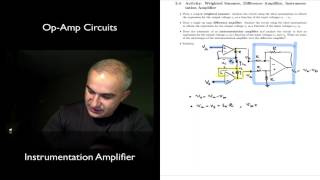 OpAmp Circuits Instrumentation Amplifier [upl. by Euqinim]