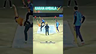 Powerful short 🏏💪 Karan Ambala🔥💪 cricket tenniscricket cricketlover tenniscricketindia reels [upl. by Prouty]