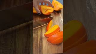 How to slice persimmon satisfiying shortvideo [upl. by Nylatsirhc4]