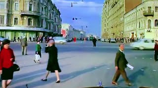 1965 Moscow in 60FPS  Soviet Russia in the 1960s  British Pathé [upl. by Kcirddec572]