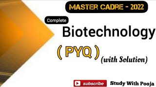 Biotechnology  Master Cadre Previous Year Questions  Master Cadre Biology Preparation [upl. by Ridley106]