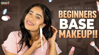 Unlock the Beauty StepbyStep Base Makeup for Beginners  Telugu Makeup tips [upl. by Yniffit30]