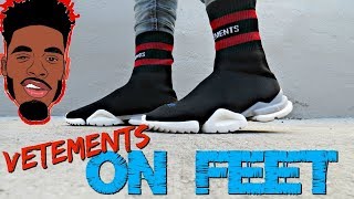 Vetements x Reebok Sock Runner on Feet and In Depth Review [upl. by Idram]