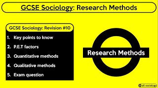 GCSE Sociology Revision from allsociology  Sociological Research Methods Episode 10 [upl. by Armand]