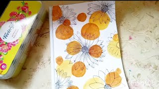 How to make easy Daisy flowers  easy doodle idea for you when you are boredeasy Creative painting [upl. by Nelsen]