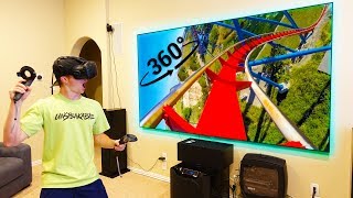 PLAYING VIRTUAL REALITY ON 120INCH PROJECTOR [upl. by Philan]