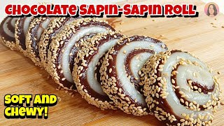 How To Make Chocolate SapinSapin Roll SapinSapin RecipeKakaninGlutinous Rice RecipeMalagkit [upl. by Ayekim]