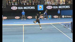 Tsonga v Nadal 2008 Australian Open Semi Final Highlights [upl. by Ronnica]