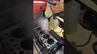 engine block diesel spray automobile shortvideo [upl. by Natek]