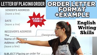 Order letterOrder letter class 10Order letter formatOrder letter class 10 term 2 [upl. by Dnalyag]