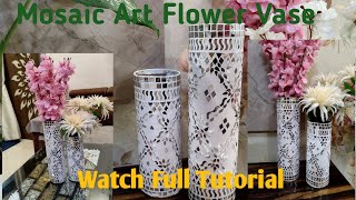 DIY Mosaic Art Flower Vase  Unique Designs Of Mosaic Art  Follow Channel For Trendy Ideas 🌺🏵️🏺⚱️🌺 [upl. by Aelyak]