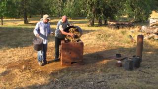 Making Biochar and Charcoal with the Brick Chimney Kiln [upl. by Graybill806]