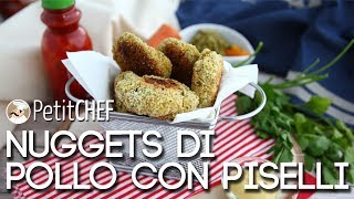 Nuggets di pollo con piselli e carote  Ricetta facile e sfiziosa Tutorial cucina PetitChefit [upl. by Atwekk]