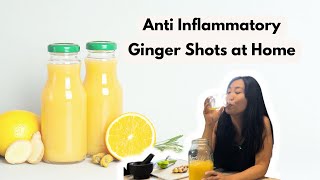 How To Make GINGER SHOTS At Home  Anti Inflammatory Immune Boosting [upl. by Crifasi816]