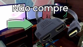 duplicador HDMI não funciona [upl. by Riatsila]