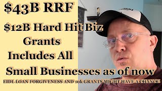 55B RRF amp HARD HIT SMALL BUSINESS GRANTS UPDATE Bill MAY COVER EIDL LOAN FORGIVENESS amp 10K GRANTS [upl. by Melvena]