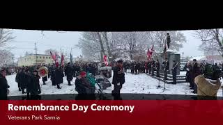 Sarnia Remembrance Day Parade and Ceremony 2019 [upl. by Wesley]